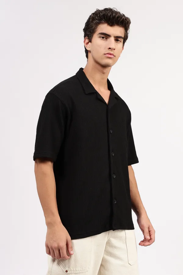Black_Cotton_Shirt_For_Men_-_Oversized_Fit