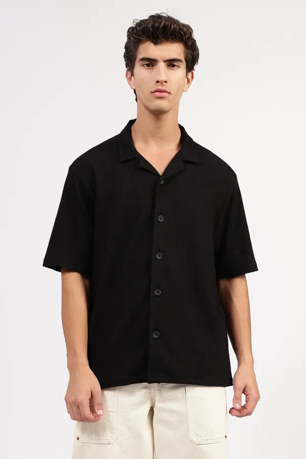Black_Cotton_Shirt_For_Men_-_Oversized_Fit