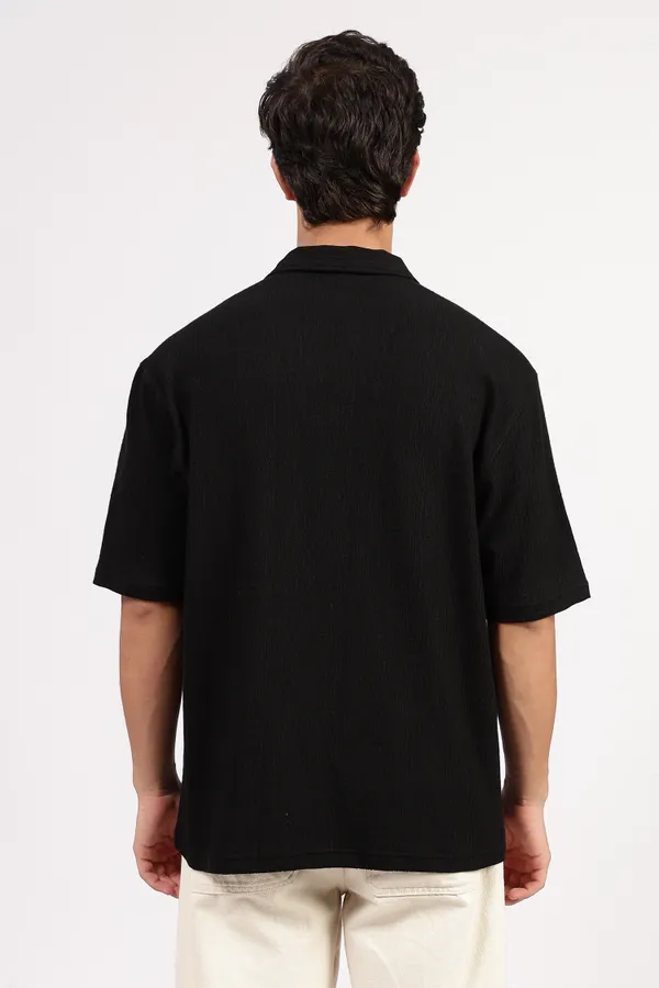 Black_Cotton_Shirt_For_Men_-_Oversized_Fit