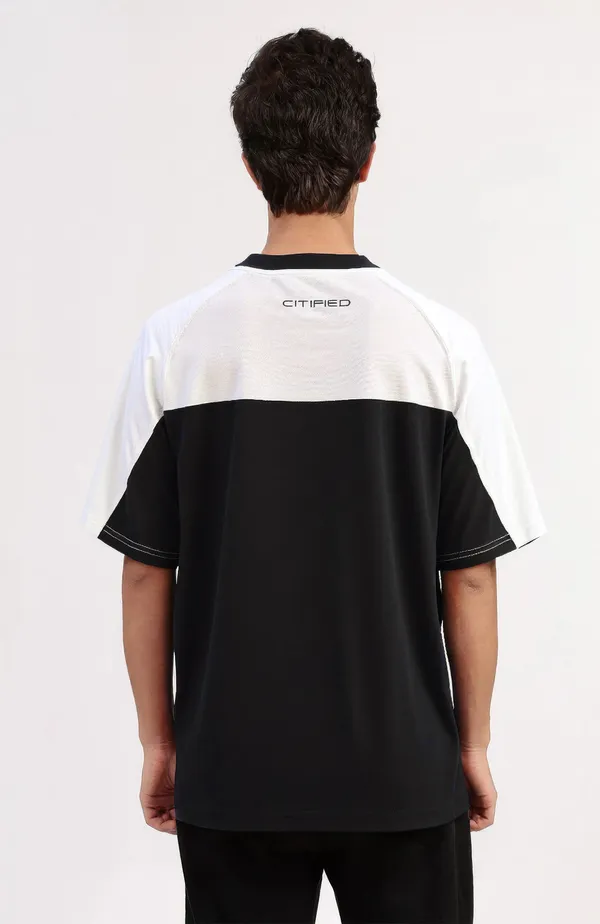Black_&_White_Cotton_Cut_&_Sew_T-Shirt_For_Unisex_-_Oversized_Fit