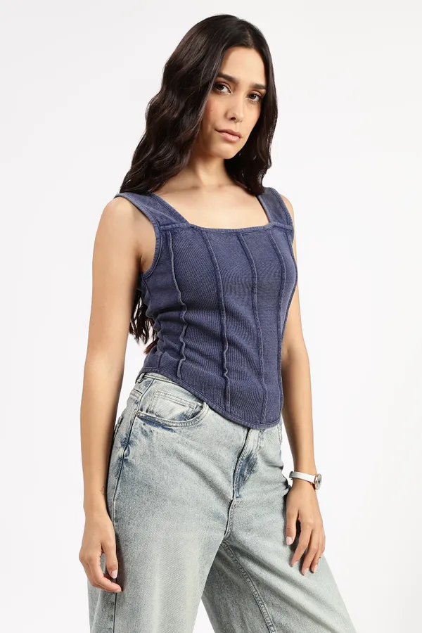 Blue_Cotton_Textured_Denim_Top_For_Women
