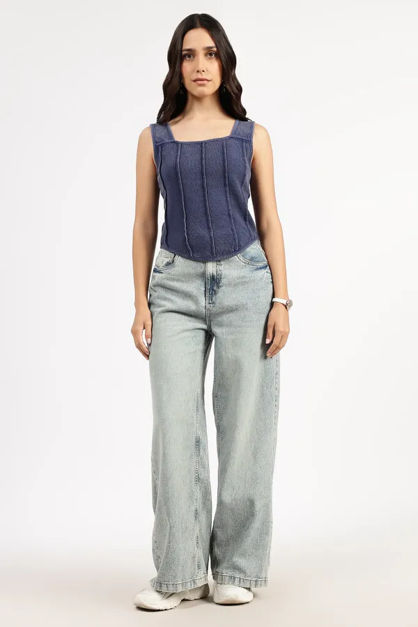 Blue_Cotton_Textured_Denim_Top_For_Women