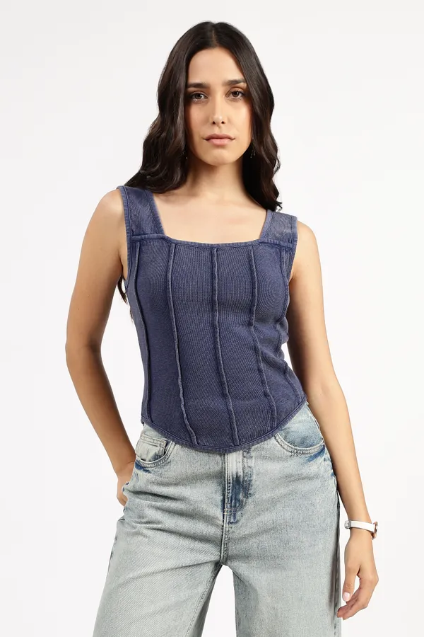 Blue_Cotton_Textured_Denim_Top_For_Women