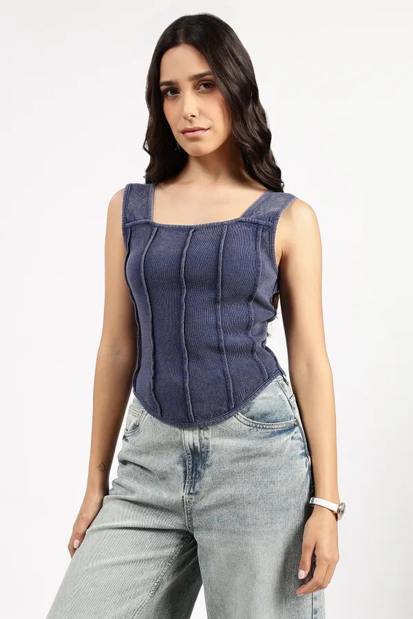 Blue_Cotton_Textured_Denim_Top_For_Women