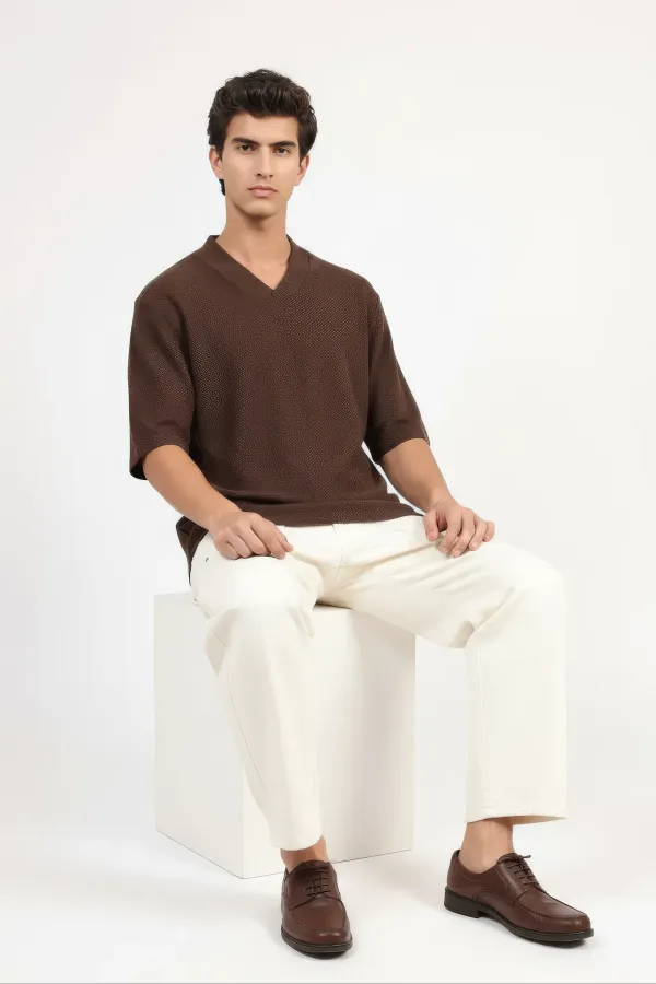 Textured_V_Neck_T-shirt_-_Oversized_Fit