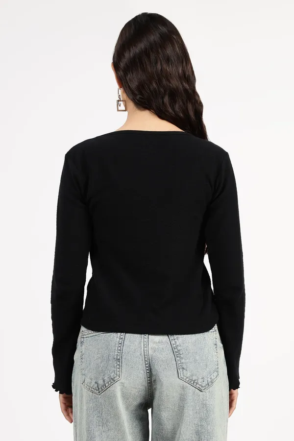 Black_Cotton_Cutout_Knit_Top_For_Women