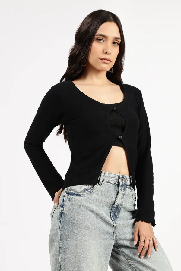 Black_Cotton_Cutout_Knit_Top_For_Women