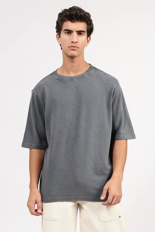 Grey_Cotton_Textured_Faded_T-Shirt_For_Men_-_Oversized_Fit