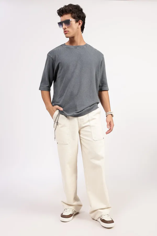 Grey_Cotton_Textured_Faded_T-Shirt_For_Men_-_Oversized_Fit