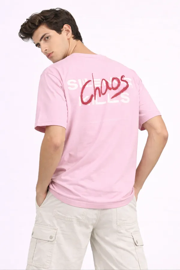 Pink_Cotton_Printed_T-Shirt_For_Unisex_-_Oversized_Fit