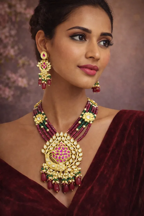 Golden_Copper_Alloy_With_Premium_Quality_Kundan_Polki_Set_With_Earrings_For_Women