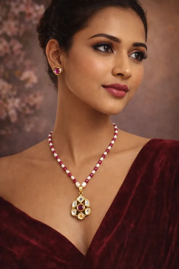 Golden_Copper_Alloy_With_Premium_Quality_Kundan_Polki_Set_With_Earrings_For_Women