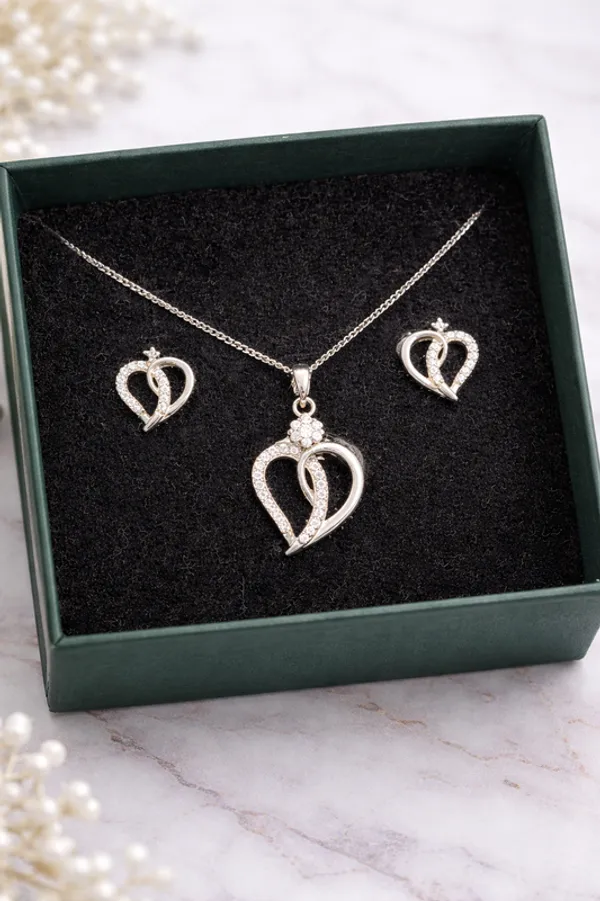 Silver_925_Pendant_Set_With_Chains_For_Women