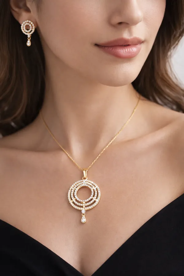 Silver_Premium_&_Fancy_Design_Pendant_Set_For_Women_And_Girls