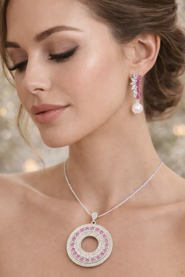 Silver_Premium_&_Fancy_Design_Pendant_Set_For_Women_And_Girls