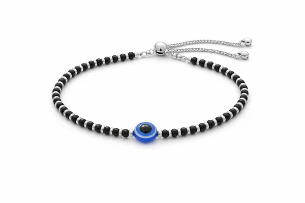 Silver_925_Black_Beads_Bracelet_For_Women
