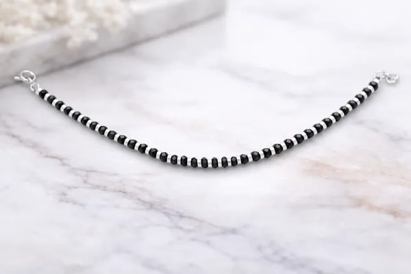 Silver_925_Black_Beads_Bracelet_For_Women