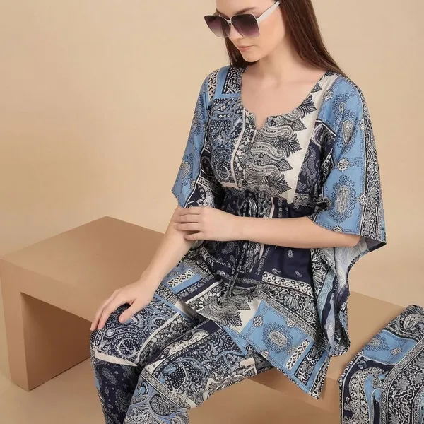 Blue_Rayon_Premium_Co-ord_Set_For_Women