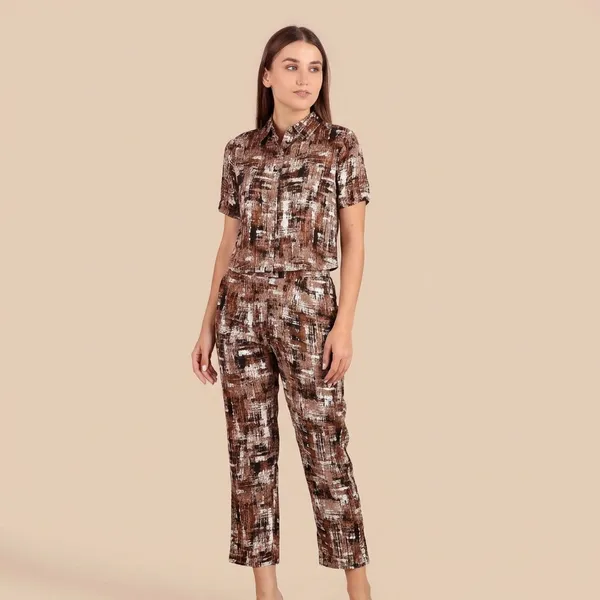 Brown_Rayon_Premium_Co-ord_Set_For_Women