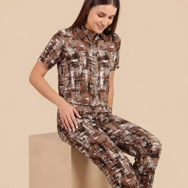 Brown_Rayon_Premium_Co-ord_Set_For_Women