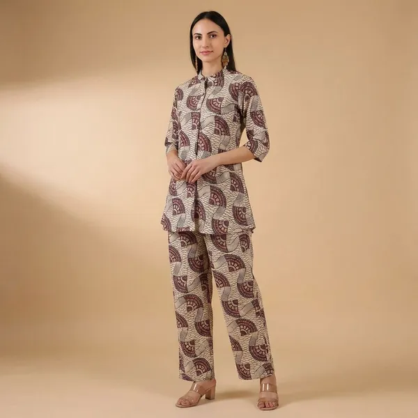 Cream_And_Brown_Cotton_Premium_Co-ord_Set_For_Women