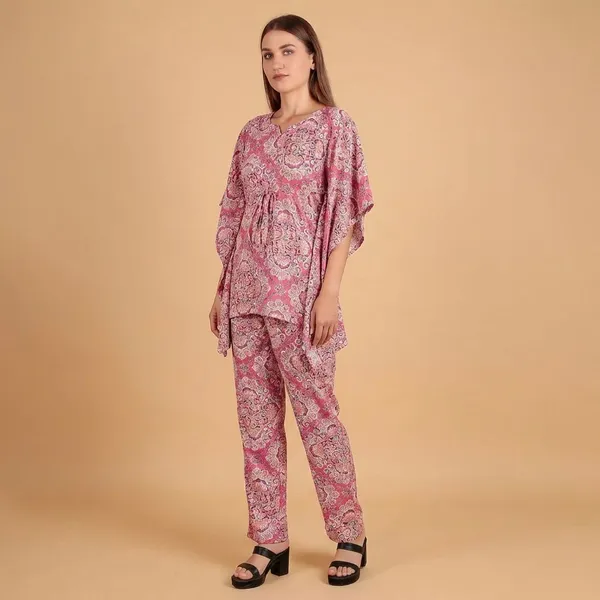 Pink_Rayon_Premium_Co-ord_Set_For_Women