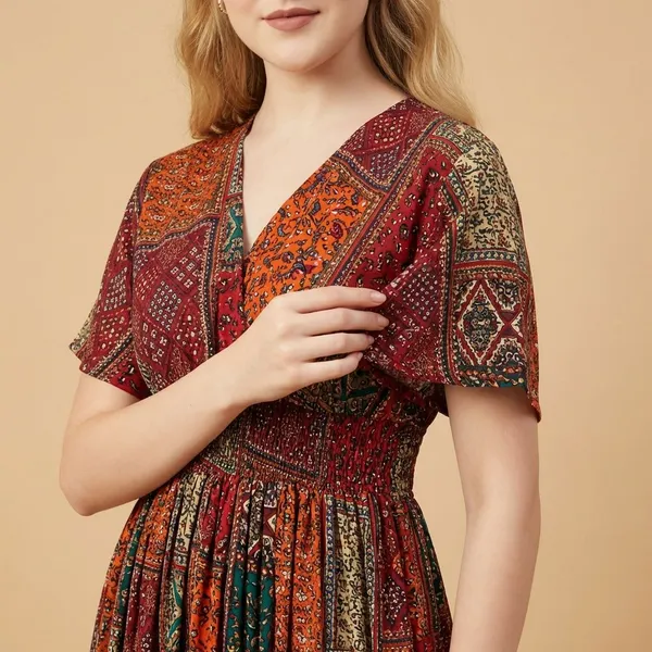 Multi_Rayon_Premium_Midi_Dress_For_Women