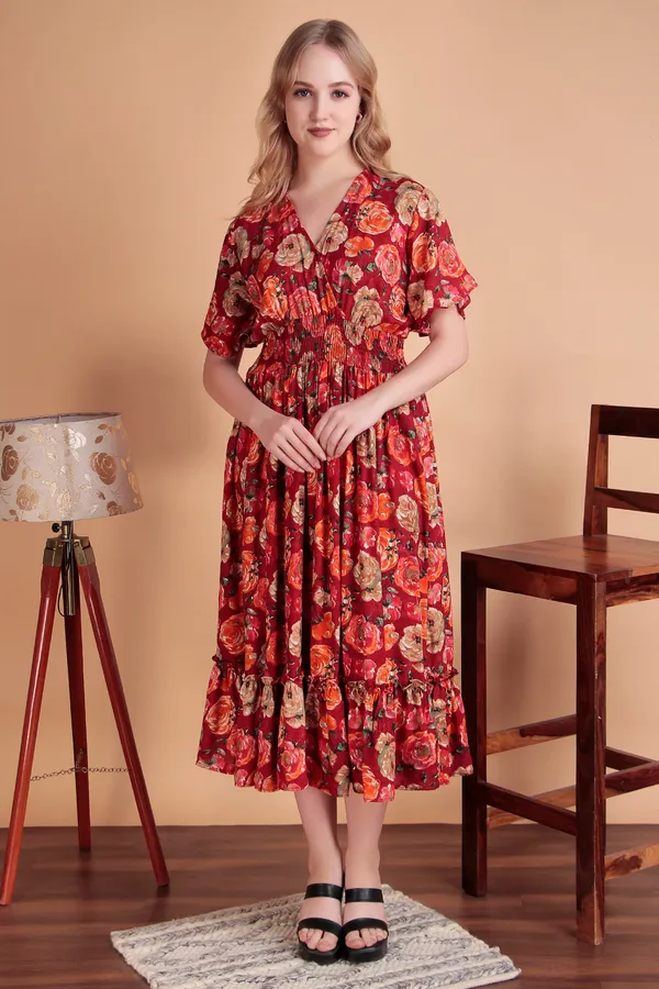 Multi_Rayon_Premium_Midi_Dress_For_Women