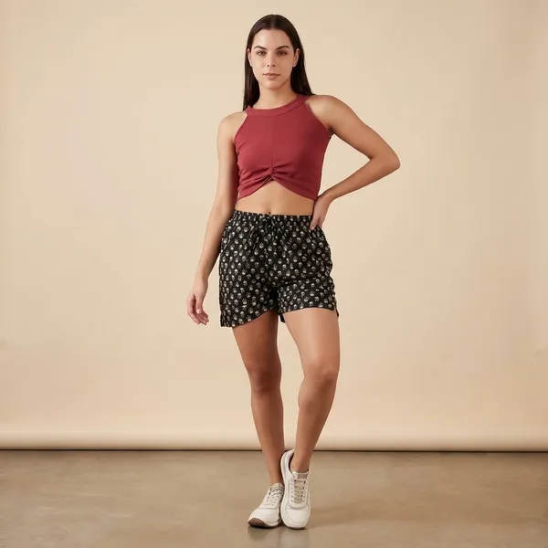 Black_Rayon_Premium_Shorts_For_Women