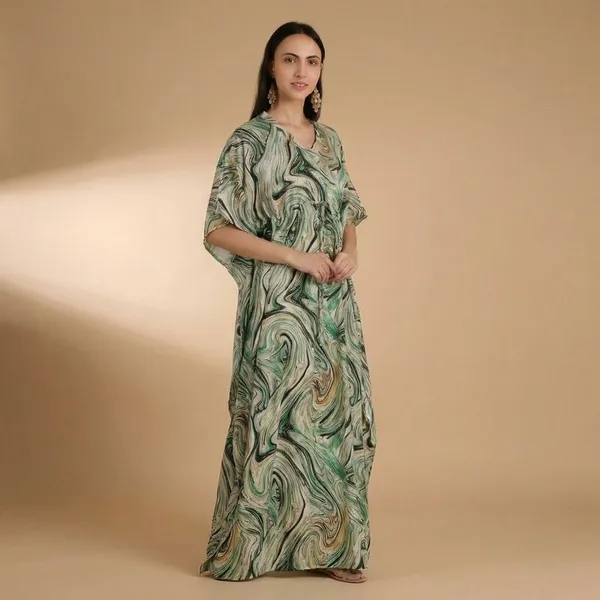 Green_Rayon_Premium_Maxi_Dress_For_Women