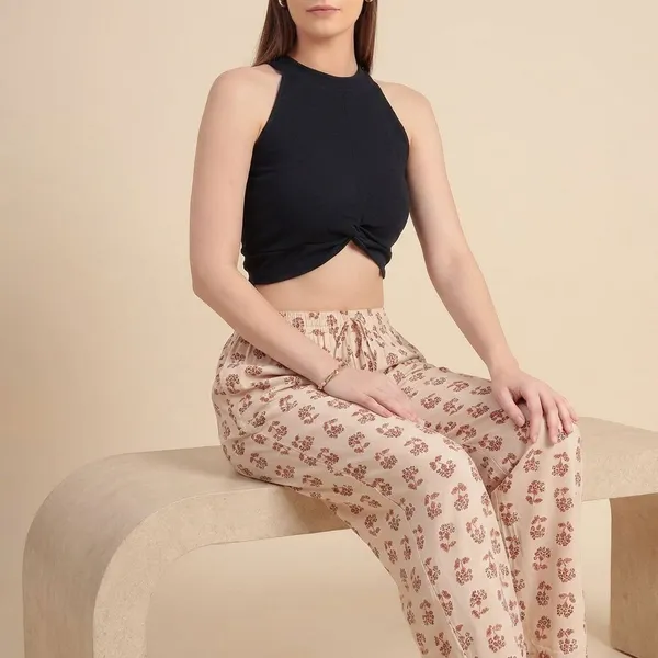 Peach_Cotton_Premium_Pants_For_Women