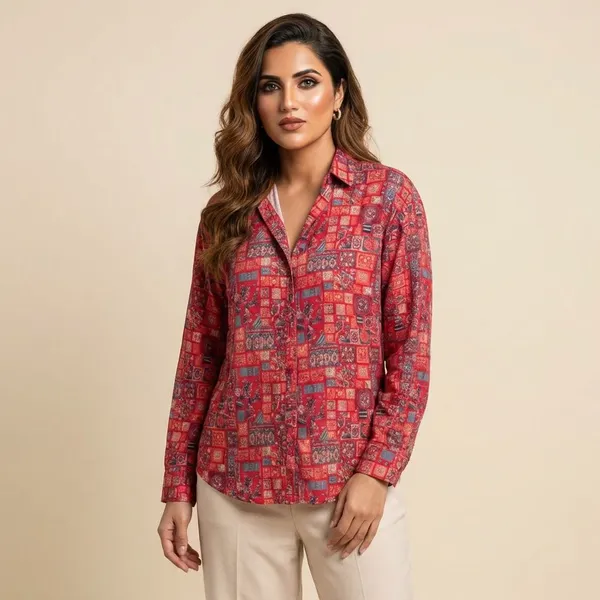 Rani_Pink_Rayon_Premium_Shirt_For_Women