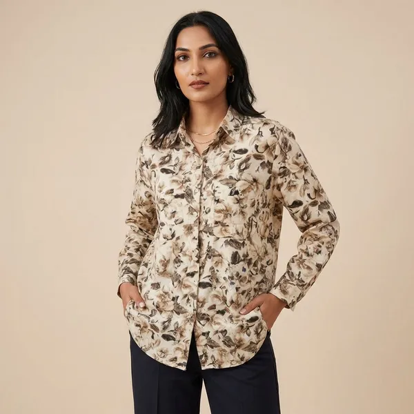White_Rayon_Premium_Shirt_For_Women
