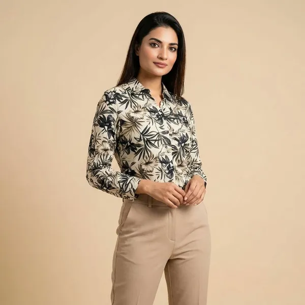 White_Rayon_Premium_Shirt_For_Women