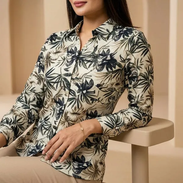 White_Rayon_Premium_Shirt_For_Women
