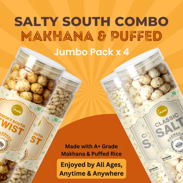 Salty_South_Flavours_|_Puffed_Rice_Classic_Salt_x_1_|_Puffed_Rice_Smoky_South_Twist_x_1_|_Makhana_Classic_Salt_x_1_|_Makhana_Smoky_South_Twist_x_1_|_Pack_of_4