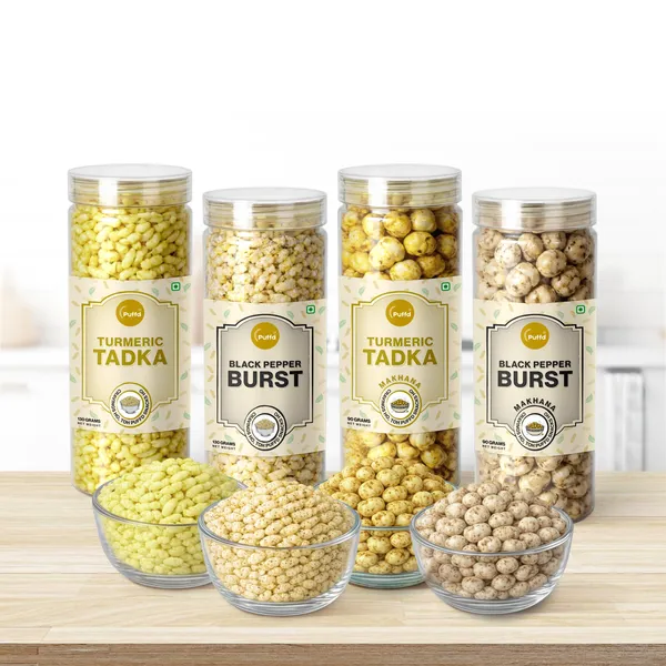 Antioxidant_Flavours_|_Puffed_Rice_Turmeric_Tadka_x_1_|_Puffed_Rice_Black_Pepper_Burst_x_1_|_Makhana_Turmeric_Tadka_x_1_|_Makhana_Black_Pepper_Burst_x_1_|_Pack_of_4