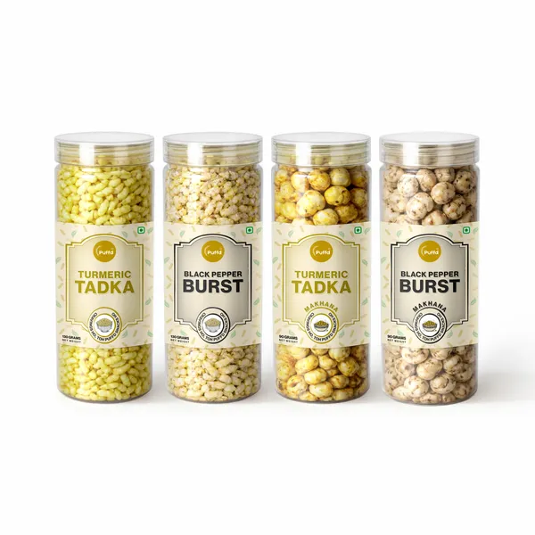 Antioxidant_Flavours_|_Puffed_Rice_Turmeric_Tadka_x_1_|_Puffed_Rice_Black_Pepper_Burst_x_1_|_Makhana_Turmeric_Tadka_x_1_|_Makhana_Black_Pepper_Burst_x_1_|_Pack_of_4