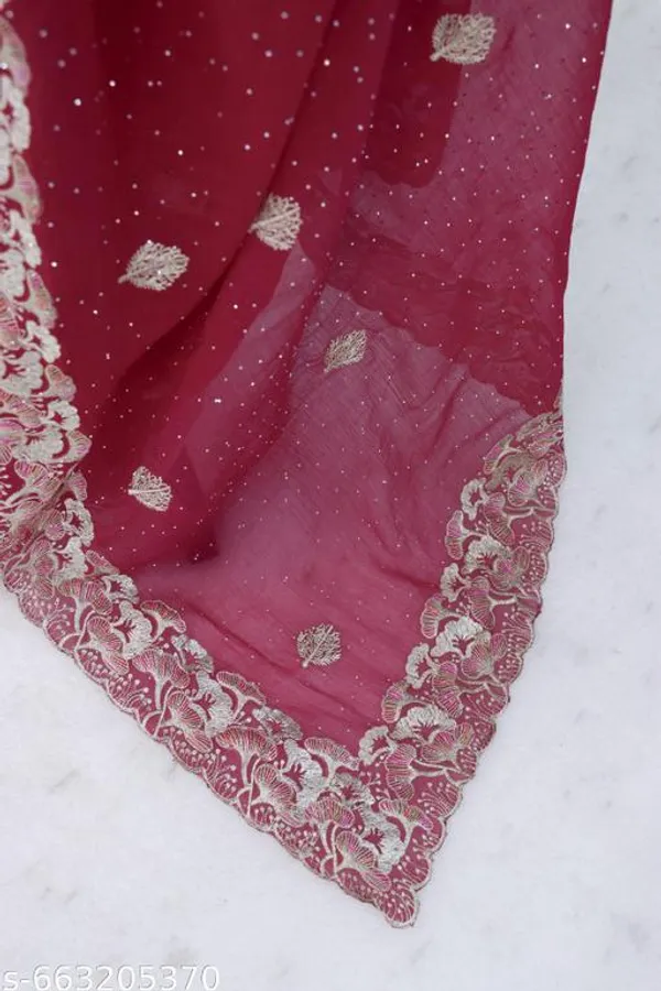 Pink_Embroidered_Party_Wear_Shimmer_Saree_With_Blouse_For_Women