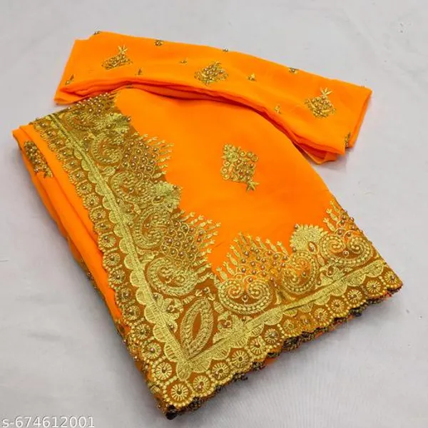 Orange_Embroidered_Bollywood_Georgette_Saree_For_Women