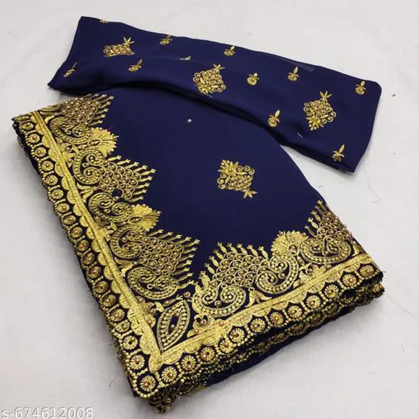 Blue_Embroidered_Bollywood_Georgette_Saree_For_Women