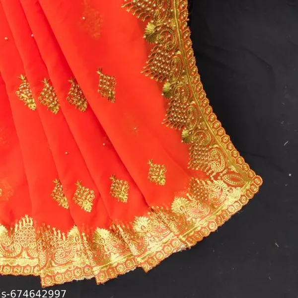 Orange_Embroidered_Bollywood_Georgette_Saree_For_Women