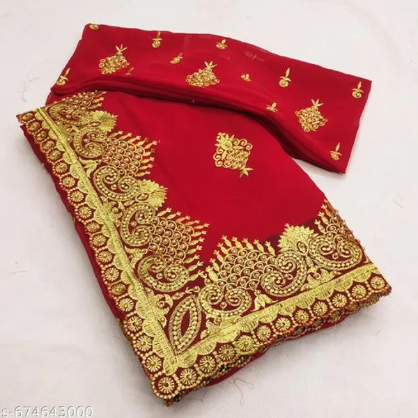 Red_Embroidered_Bollywood_Georgette_Saree_For_Women