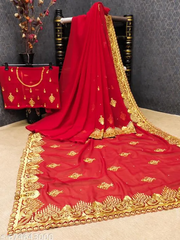 Red_Embroidered_Bollywood_Georgette_Saree_For_Women