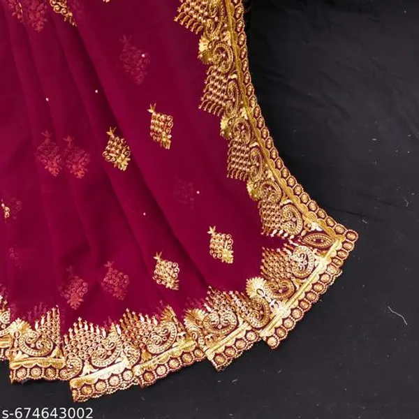 Dark_Pink_Embroidered_Bollywood_Georgette_Saree_For_Women