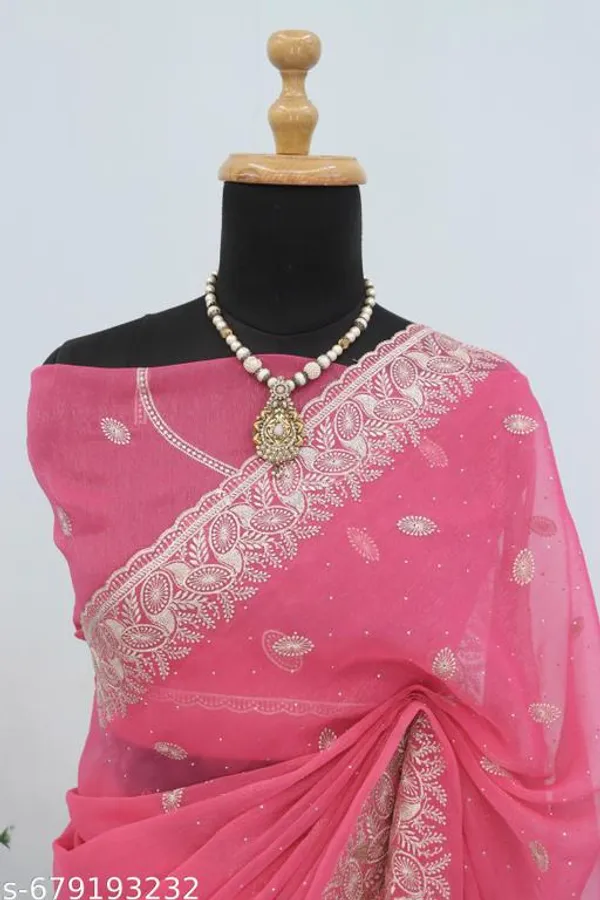 Pink_Embroidered_Party_Wear_Shimmer_Saree_With_Blouse_For_Women
