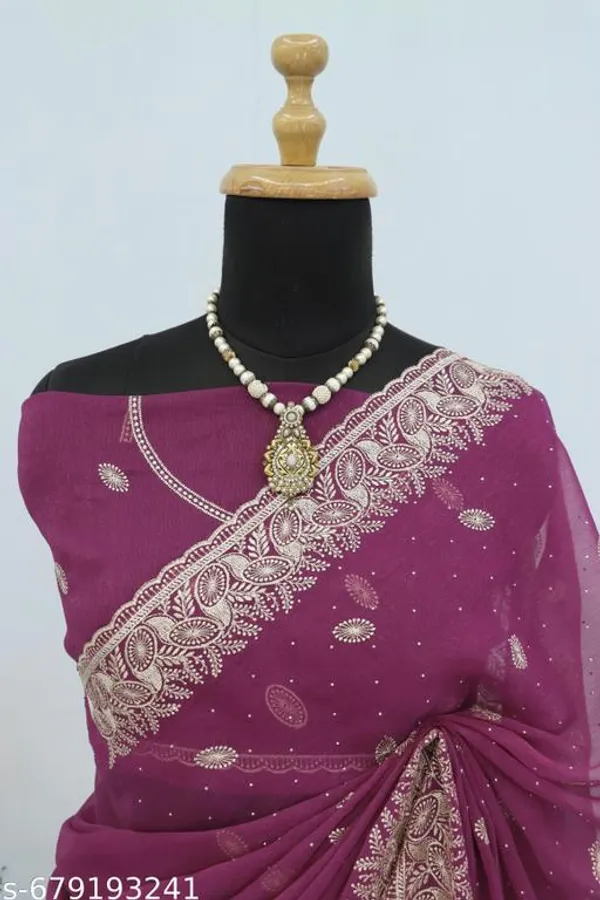 Purple_Embroidered_Party_Wear_Shimmer_Saree_With_Blouse_For_Women