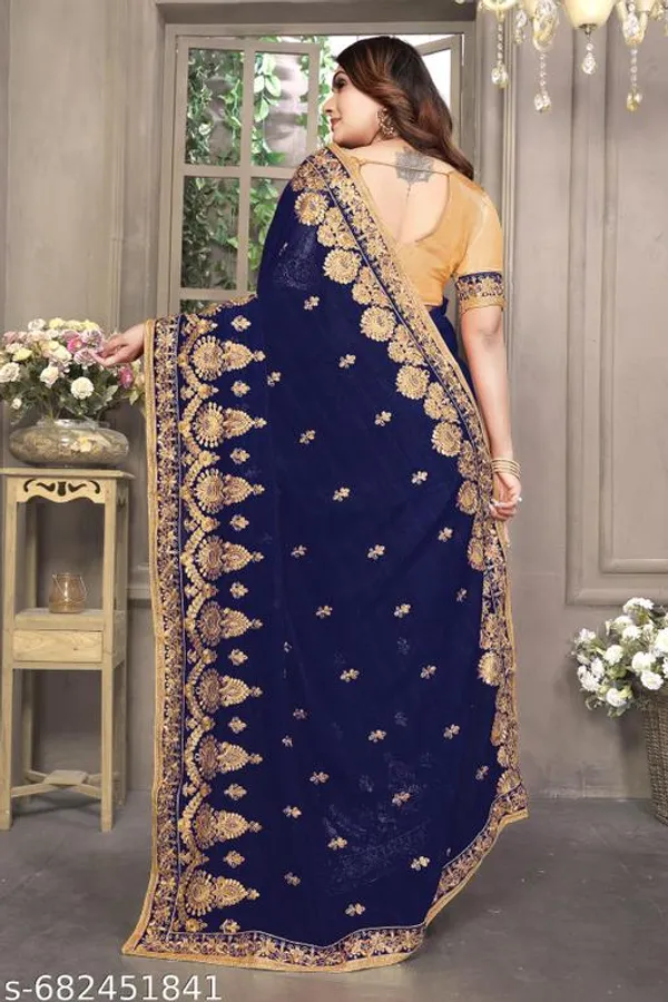 Blue_S_Embroidered_Fancy_Saree_For_Women