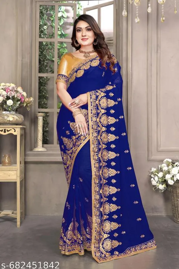 Royal_Blue_S_Embroidered_Fancy_Saree_For_Women