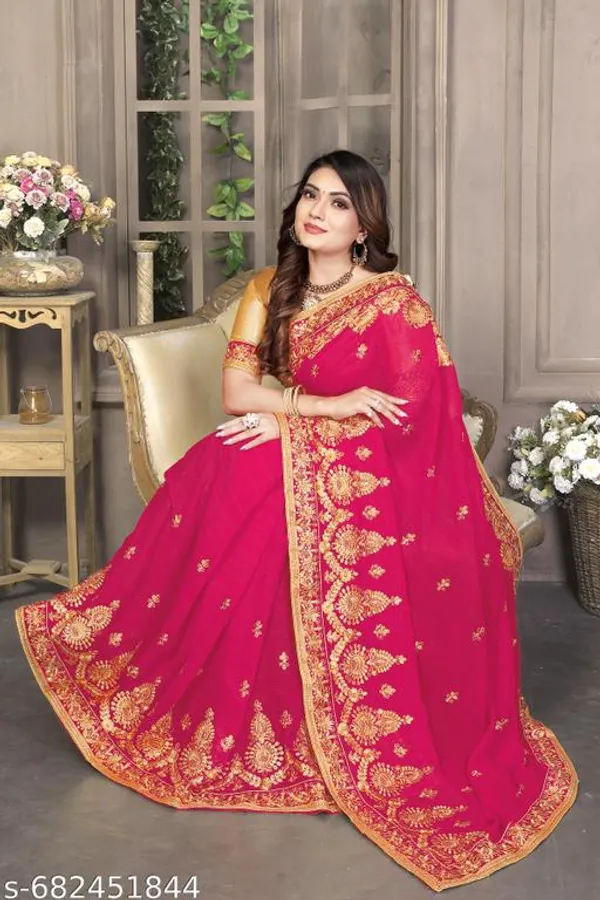 Pink_S_Embroidered_Fancy_Saree_For_Women